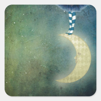 Dance on the Moon Vierkante Sticker