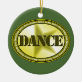 Dance Oval - Green Keramisch Ornament (Voorkant)