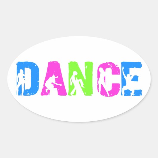 DANCE OVALE STICKER (Voorkant)