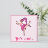 Dance Overweging Ballet: Ballerina met Bow Kaart (Staand voorkant)