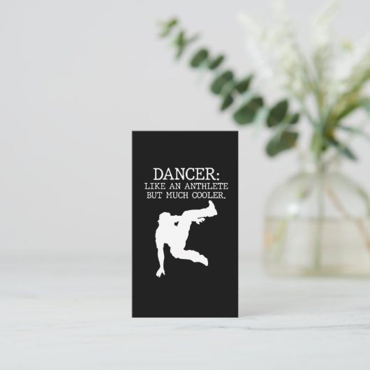 Dance Overweging Dancer Afstuderen Cool Dancing Bo Visitekaartje (Staand voorkant)