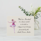 Dance Overweging Invitation, Ballerina, Kaart (Staand voorkant)