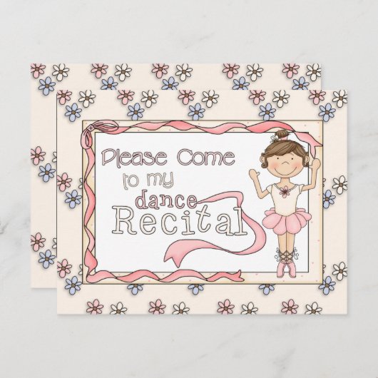 Dance Overweging Uitnodiging (Voorkant / Achterkant)