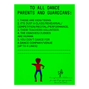 Dance Parent Herinder Apple Limoen Perfect Poster