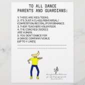 Dance Parent Reminder Banana Limoen Flyer (Voorkant)