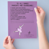 Dance Parent Reminder Sheep Lavender Flyer (Hand)