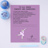 Dance Parent Reminder Sheep Lavender Flyer (Enkel)