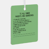 Dance Parent Reminder Sheep Sage Metalen Ornament (Voorkant Rechts)