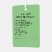 Dance Parent Reminder Sheep Sage Metalen Ornament (Voorkant links)