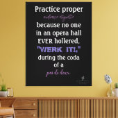 Dance Parents Audience Etiquette Lavender Canvas Afdruk (Insitu (Woonkamer))