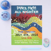 Dance Party All Nighter Flyer (Enkel)