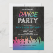 Dance Party Anniversaire Invitations (Devant)