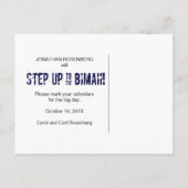 Dance Party Bar Mitswa Bewaar de datum Aankondigingskaart (Achterkant)