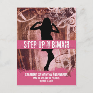 Dance Party Bat Mitzvah Save the Date Aankondigingskaart