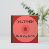 Dance Party CD nodigt uit Kaart (Staand voorkant)
