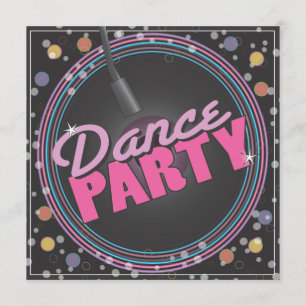 Dance Party Celebration Invitation Kaart