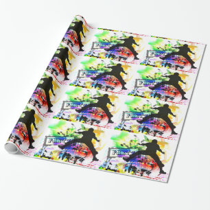 Dance Party Graffiti Muur Cadeaupapier