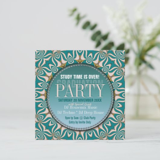Dance Party Heure Graduation Invitations (Debout devant)