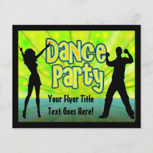 Dance Party, Neon Green/Black Flyer
