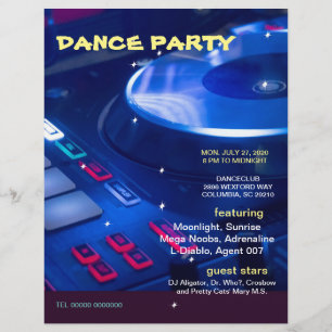 DANCE PARTY ,POSTER,FLYER FLYER