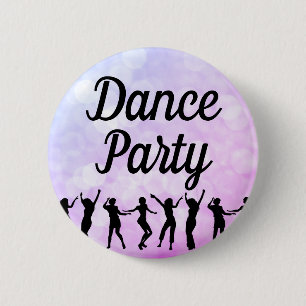 Dance Party Silhouette Dancers Ronde Button 5,7 Cm