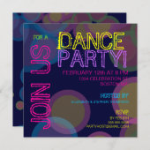 Dance Party. Uitnodiging (Voorkant / Achterkant)