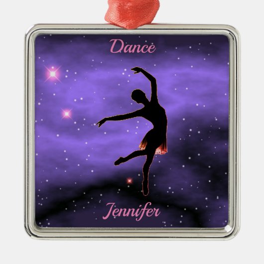 Dance Pink & Paars Metalen Ornament (Voorkant)