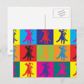 Dance Pop Art Briefkaart (Voorkant / Achterkant)