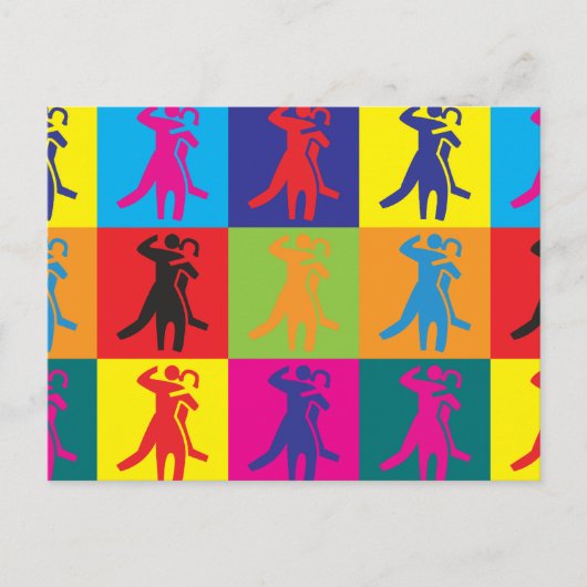 Dance Pop Art Briefkaart (Voorkant)