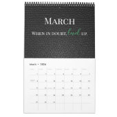 Dance Quote Black Leather Afbeelding, Logo en naam Kalender (Mar 2026)