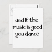 Dance quote briefkaart (Voorkant / Achterkant)