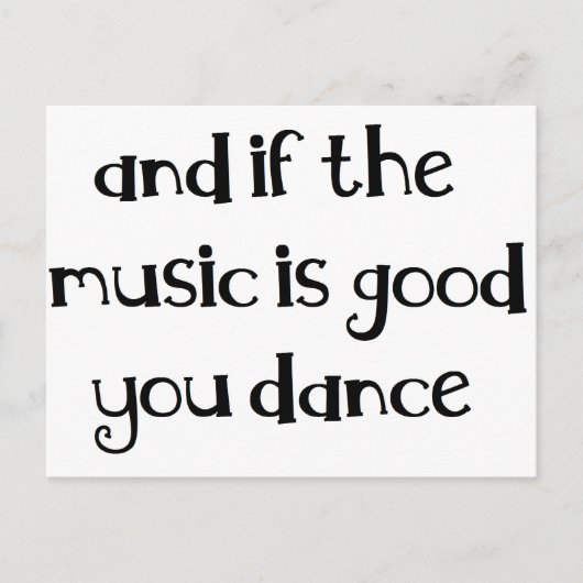 Dance quote briefkaart (Voorkant)