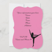 Dance recital invitation custom color kaart (Achterkant)