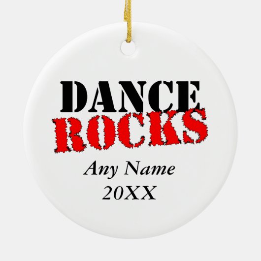 Dance Rocks Keramisch Ornament (Achterkant)