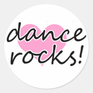 Dance Rocks. Ronde Sticker