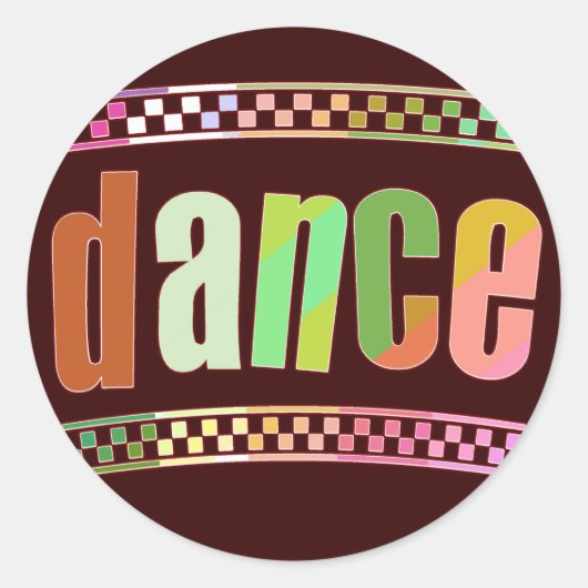 Dance Ronde Sticker (Voorkant)