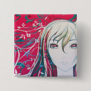Dance sakura tree vierkante button 5,1 cm