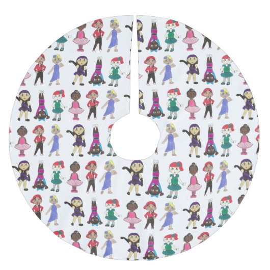 Dance School Studio Ballet Tap Jazz Lyrical Acro Kerstboom Rok (Voorkant)