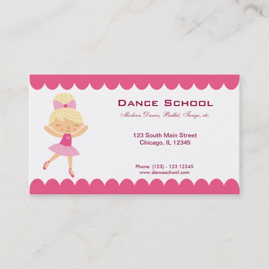 Dance School Visitekaartje (Voorkant)