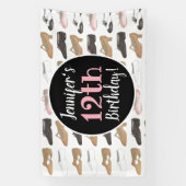 Dance Shoes Ballet Tap Jazz Lyrical Verjaardagsfee Spandoek (Verticaal)