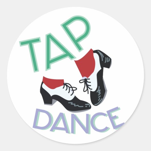 Dance Shoes Ronde Sticker (Voorkant)
