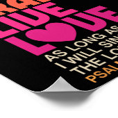 Dance Sing Phoogtij Live Love Dansend Christelijke Poster (Hoek)