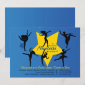 Dance Star Fille's Birthday Party Invitation (Devant / Derrière)