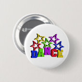 Dance Stars Ronde Button 5,7 Cm (Voorkant /achterkant)