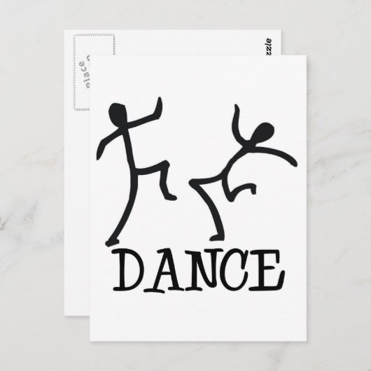 Dance Stick Figures Briefkaart (Voorkant / Achterkant)