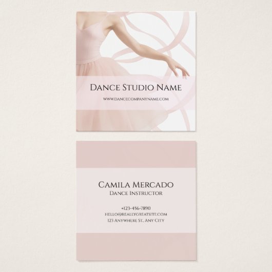 Dance Studio Ballerina Pastel Pink Socials (Devant & derrière)