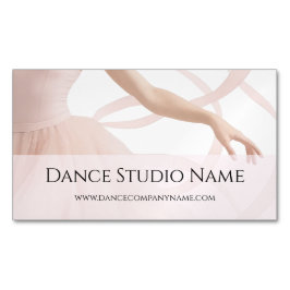 Dance Studio Ballet Dancer Pastel Pink Website Magnetisch Visitekaartje