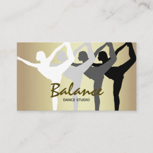 Dance Studio Body Silhouette Gold en Black Modern Visitekaartje
