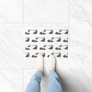 Dance Studio Center Black en White Tap Shoe Decor Deurmat
