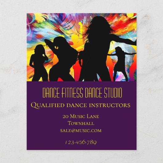 Dance studio's danslessen flyer (Voorkant)